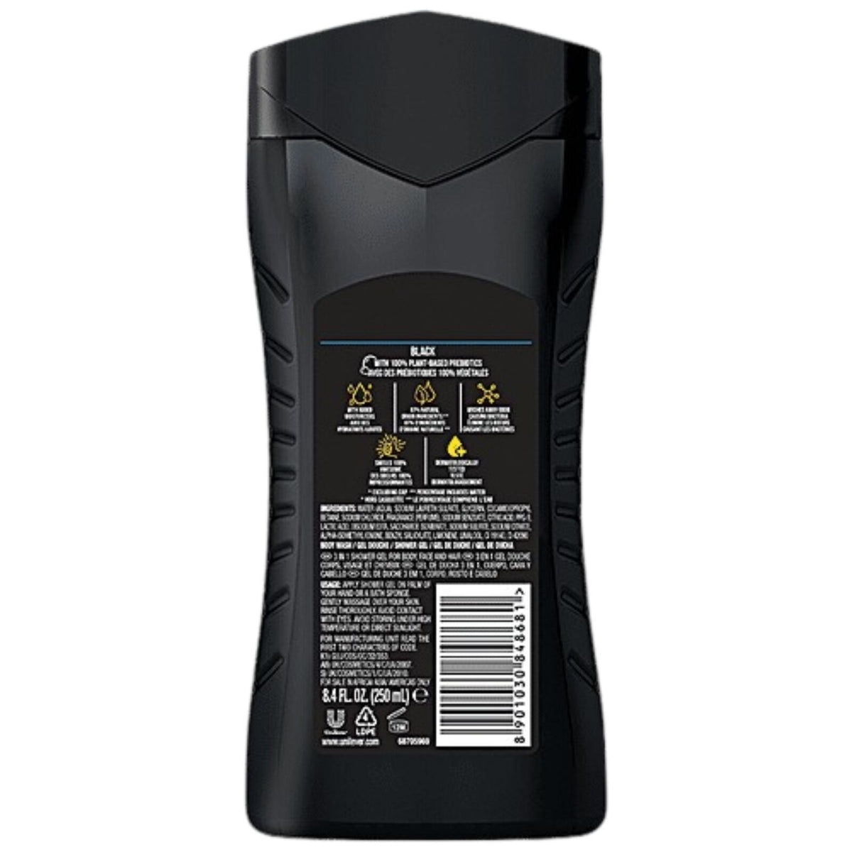 AXE Black 3-in-1 Body Face Hair Wash for Men - Frozen Pear & Cedarwood - 250mL V563-8901030866746