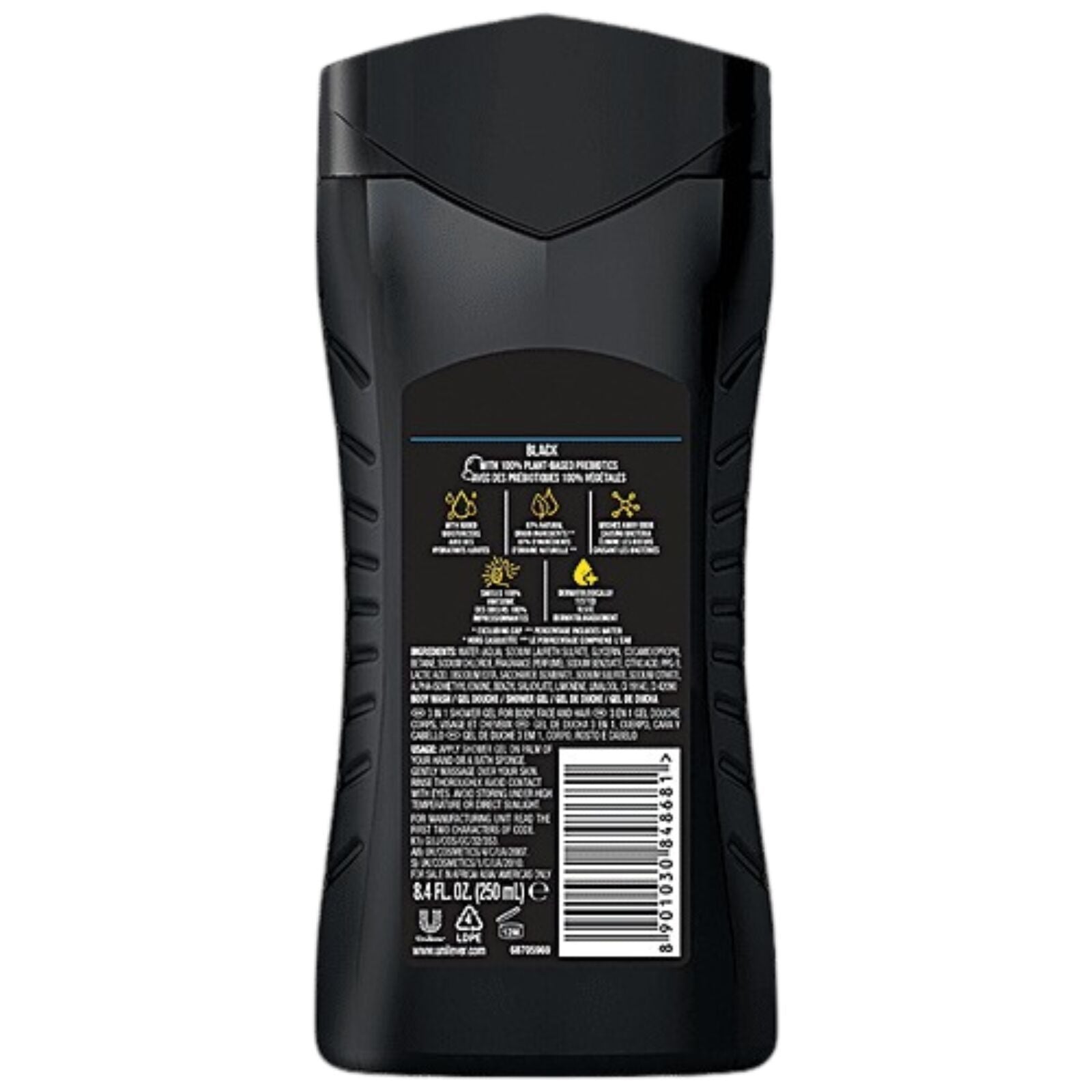 AXE Black 3-in-1 Body Face Hair Wash for Men - Frozen Pear & Cedarwood - 250mL V563-8901030866746