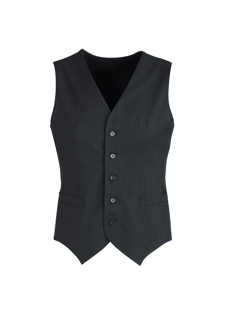 Mens Peaked Vest Waistcoat w/ Knitted Back Suit Formal Wedding Dress Up - Charcoal - 127 V563-90111-CHARCL-127