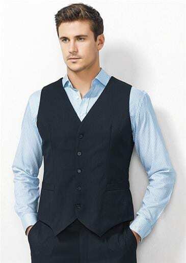 Mens Peaked Vest Waistcoat w/ Knitted Back Suit Formal Wedding Dress Up - Navy - 112 V563-90111-NAVY-112