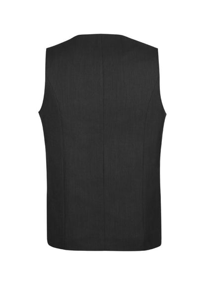 Mens Bamboo Blend Longline Vest Waistcoat w/ Stretch Business Forrnal Dress - Charcoal - 127 V563-90112-CHARCL-127