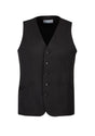 Mens Bamboo Blend Longline Vest Waistcoat w/ Stretch Business Forrnal Dress - Charcoal - 92 V563-90112-CHARCL-92
