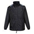 HUSKI STRATUS RAIN JACKET Waterproof Workwear Concealed Hood Windproof Packable - Black - 4XL V563-918032-STRATUS-BLK-4XL