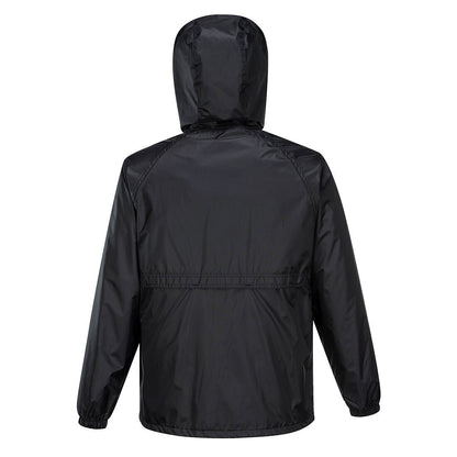 HUSKI STRATUS RAIN JACKET Waterproof Workwear Concealed Hood Windproof Packable - Black - 5XL V563-918032-STRATUS-BLK-5XL