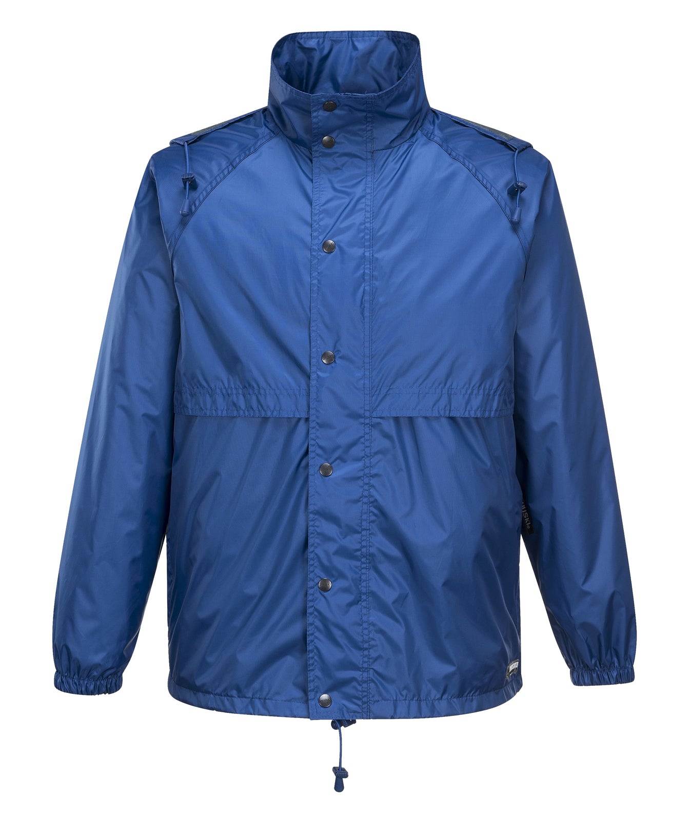 HUSKI STRATUS RAIN JACKET Waterproof Workwear Concealed Hood Windproof Packable - Cobalt - S V563-918032-STRATUS-COBL-S