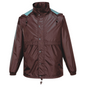 HUSKI STRATUS RAIN JACKET Waterproof Workwear Concealed Hood Windproof Packable - Garnet Red - S V563-918032-STRATUS-GRNTRED-S