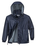 HUSKI STRATUS RAIN JACKET Waterproof Workwear Concealed Hood Windproof Packable - Navy Blue - 5XL V563-918032-STRATUS-NVYBLU-5XL