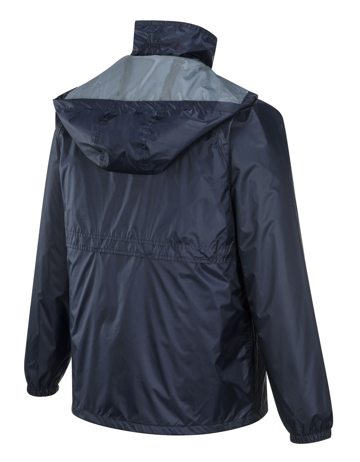 HUSKI STRATUS RAIN JACKET Waterproof Workwear Concealed Hood Windproof Packable - Navy Blue - 5XL V563-918032-STRATUS-NVYBLU-5XL