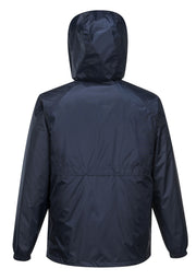 HUSKI STRATUS RAIN JACKET Waterproof Workwear Concealed Hood Windproof Packable - Navy Blue - 5XL V563-918032-STRATUS-NVYBLU-5XL
