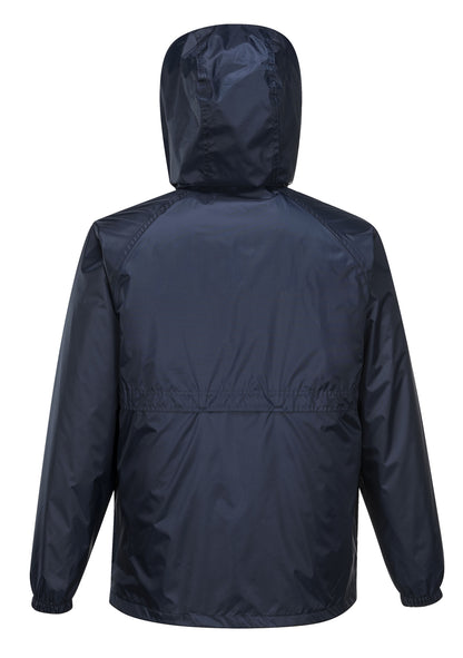 HUSKI STRATUS RAIN JACKET Waterproof Workwear Concealed Hood Windproof Packable - Navy Blue - XXL V563-918032-STRATUS-NVYBLU-XXL