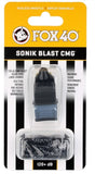 Fox 40 Sonik Blast CMG Pealess Whistle Outdoor Safety Referee Sports - Black V563-9201-0008