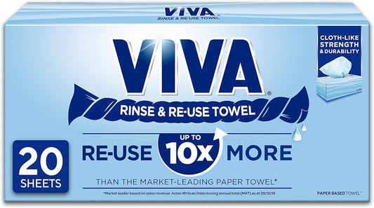 Viva Paper Towel Rinse & Re-Use Towel Reusable 20 Sheets V563-9310088013849