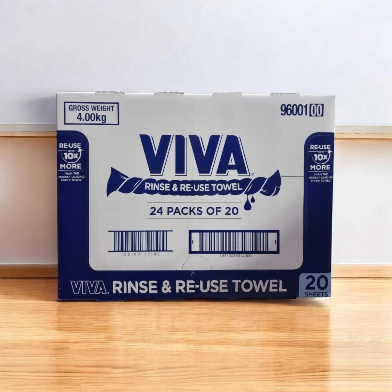 480x Viva Paper Towel Rinse & Re-Use Towel Reusable 20 Sheets x 24 Packs Bulk Box V563-9310088013849-24PCS