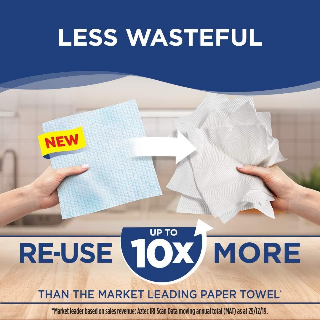 480x Viva Paper Towel Rinse & Re-Use Towel Reusable 20 Sheets x 24 Packs Bulk Box V563-9310088013849-24PCS