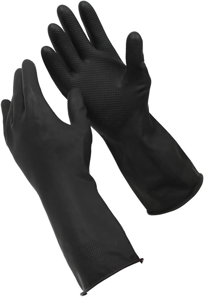 96 Pairs Sabco Heavy Duty Latex Gloves w/ Cotton Lining - Large Size Bulk (1 Carton) V563-9310205800567-96PCS