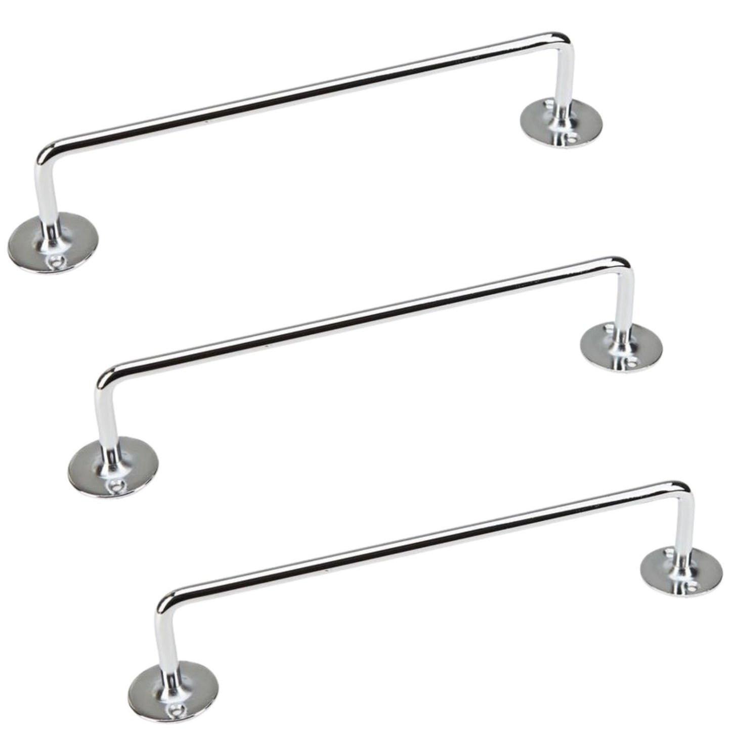 3x 460mm Chrome Tea Towel Rail Stainless Steel Holder Rack V563-9310346000468-3PCS