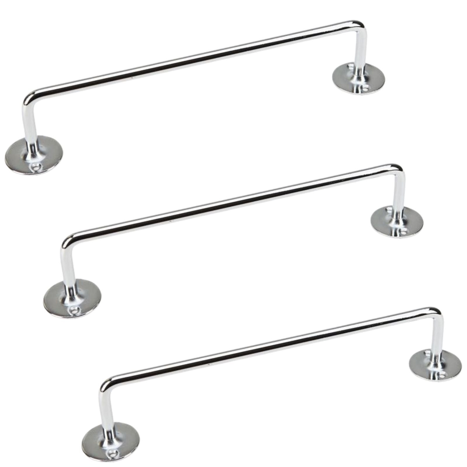 3x 460mm Chrome Tea Towel Rail Stainless Steel Holder Rack V563-9310346000468-3PCS