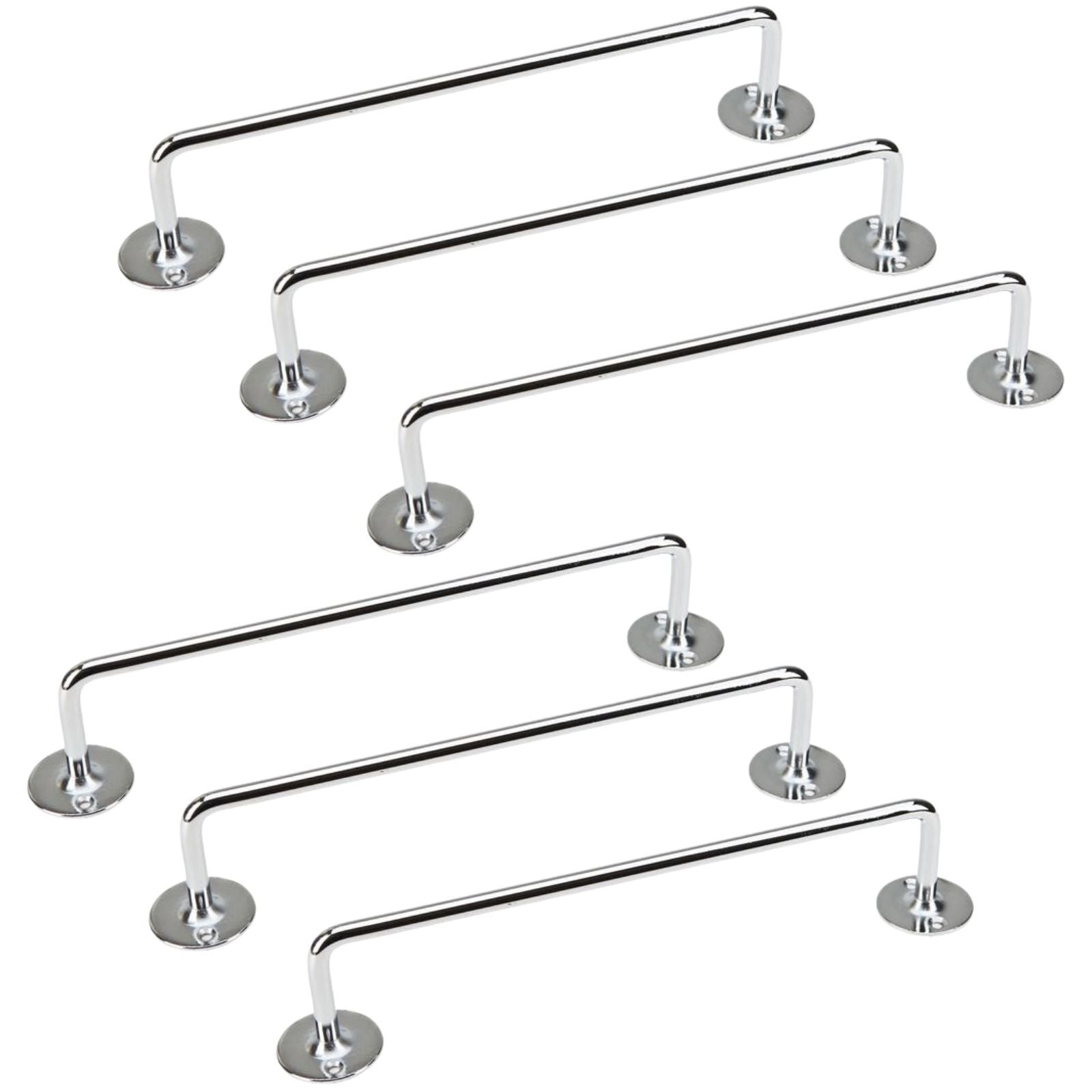 6x 460mm Chrome Tea Towel Rail Stainless Steel Holder Rack V563-9310346000468-6PCS