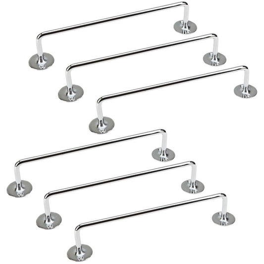 6x 460mm Chrome Tea Towel Rail Stainless Steel Holder Rack V563-9310346000468-6PCS