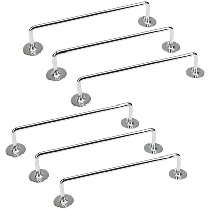 6x 460mm Chrome Tea Towel Rail Stainless Steel Holder Rack V563-9310346000468-6PCS