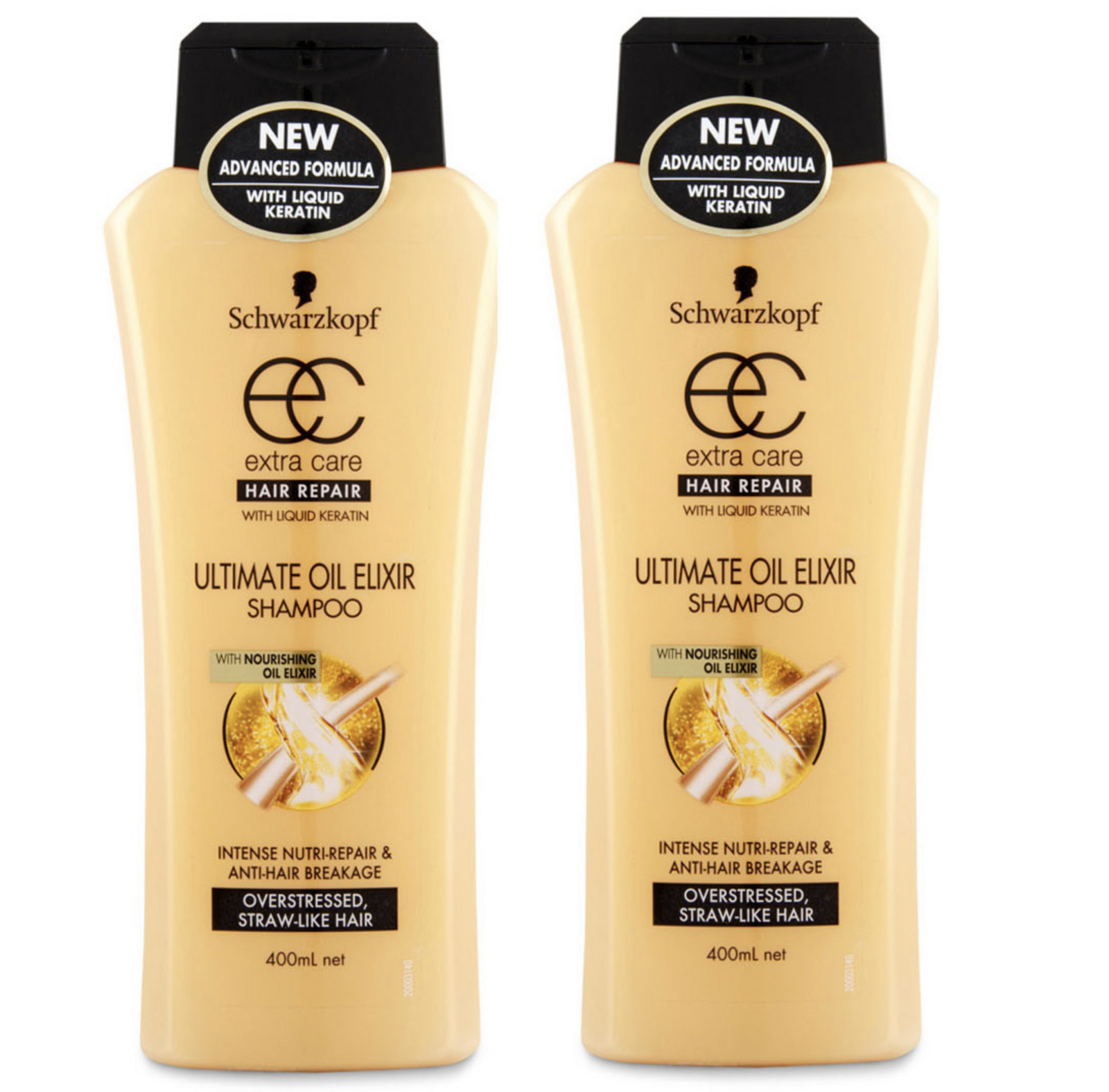 2x Schwarzkopf 400ml Extra Hair Care Shampoo Ultimate Oil Elixir V563-9310714214930-2PCS