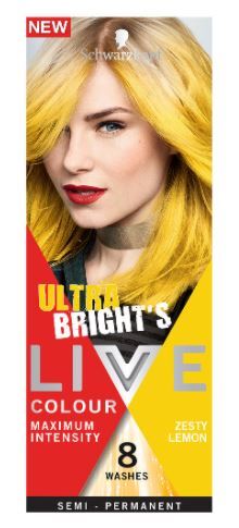 Schwarzkopf Live Ultra Bright'S Colour Maximum Intensity Semi Permanent - Zesty Lemon 8 Washes V563-9310714221754