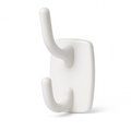 6x Deco Self-Adhesive Double Hooks in White - 2.3kg Weight Capacity per Hook V563-9311183001106-6PCS