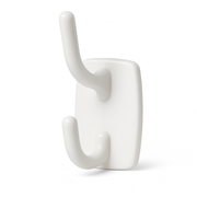 6x Deco Self-Adhesive Double Hooks in White - 2.3kg Weight Capacity per Hook V563-9311183001106-6PCS