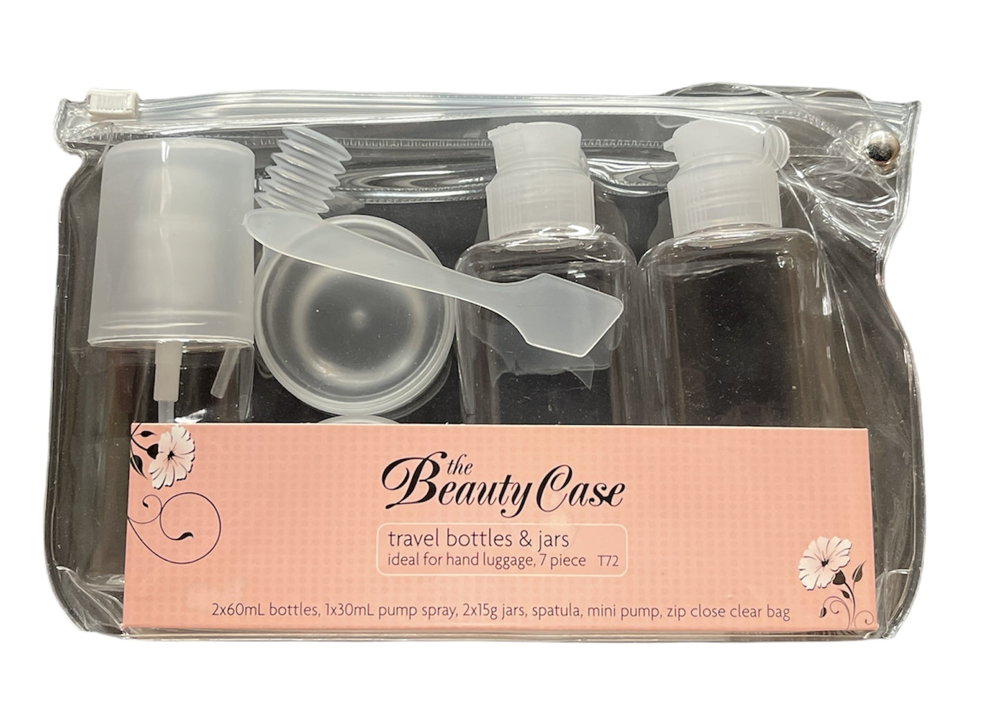 7 Piece The Beauty Case Travel Bottles & Jars Set for Hand Luggage Liquid Containers V563-9312203169417