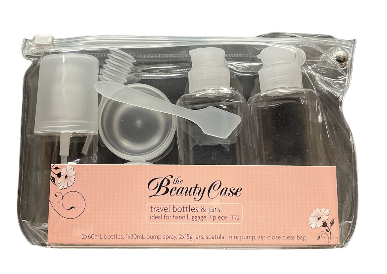 7 Piece The Beauty Case Travel Bottles & Jars Set for Hand Luggage Liquid Containers V563-9312203169417