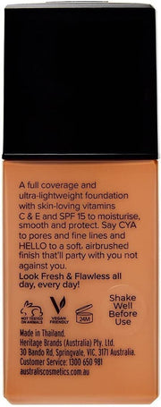 Australis Fresh & Flawless Full Coverage Foundation SPF 15 - Sunkissed V563-9312658625476