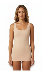 Ambra Seamfree Featherlight Underbust Slip Singlet Top in Nude - 14-16 V563-9315731282641