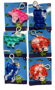 Push Bubble Pop It Fidget Keyring Squeeze Toy Sensory Silicone Stress Reliever V563-9355394028798