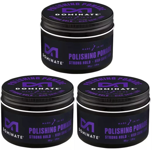3x Dominate Polishing Pomade Strong Hold High Shine 105g V563-9421008706540-3PCS