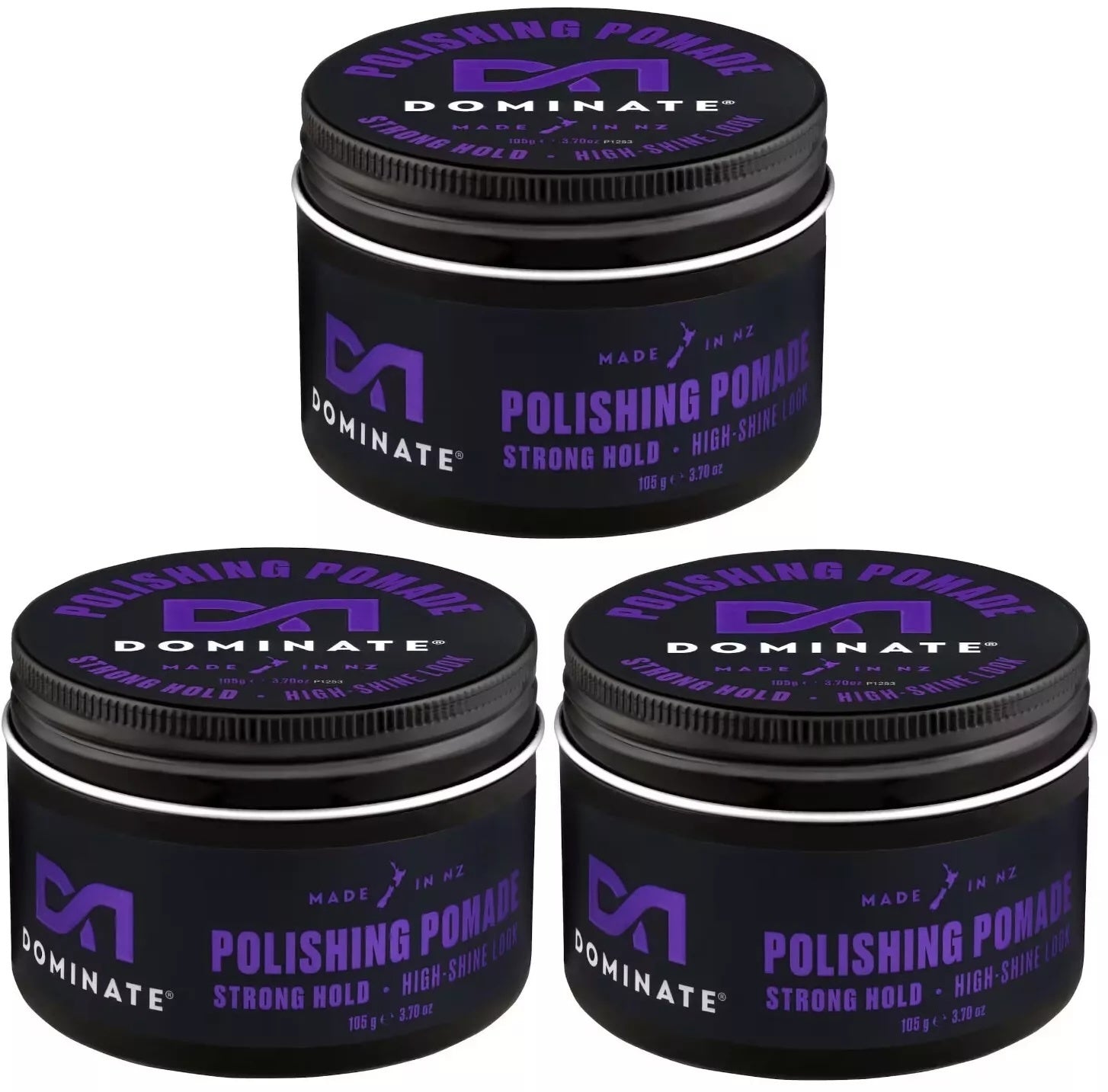3x Dominate Polishing Pomade Strong Hold High Shine 105g V563-9421008706540-3PCS