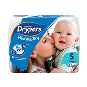 1pk 82 Drypers Baby Wee Wee Dry Nappies Nappy Diapers - Small 3-7Kg Diapers V563-9557327011000