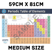 Periodic Table of Elements Poster Print Science for Home or School - 59cm x 81cm V563-9781922818324-A1