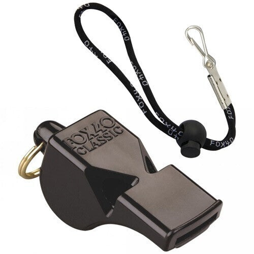 Fox 40 Classic Whistle Outdoor Safety Sports Referee Football Soccer - Black V563-9901-0008