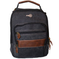 FIB Canvas Sling Bag Shoulder Strap Messenger Travel Pack w Tablet Pocket - Black V563-A1201C-BLACK