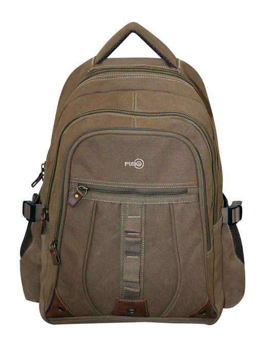 FIB Washed Canvas Backpack Bag in Khaki V563-A1206C-KHAKI