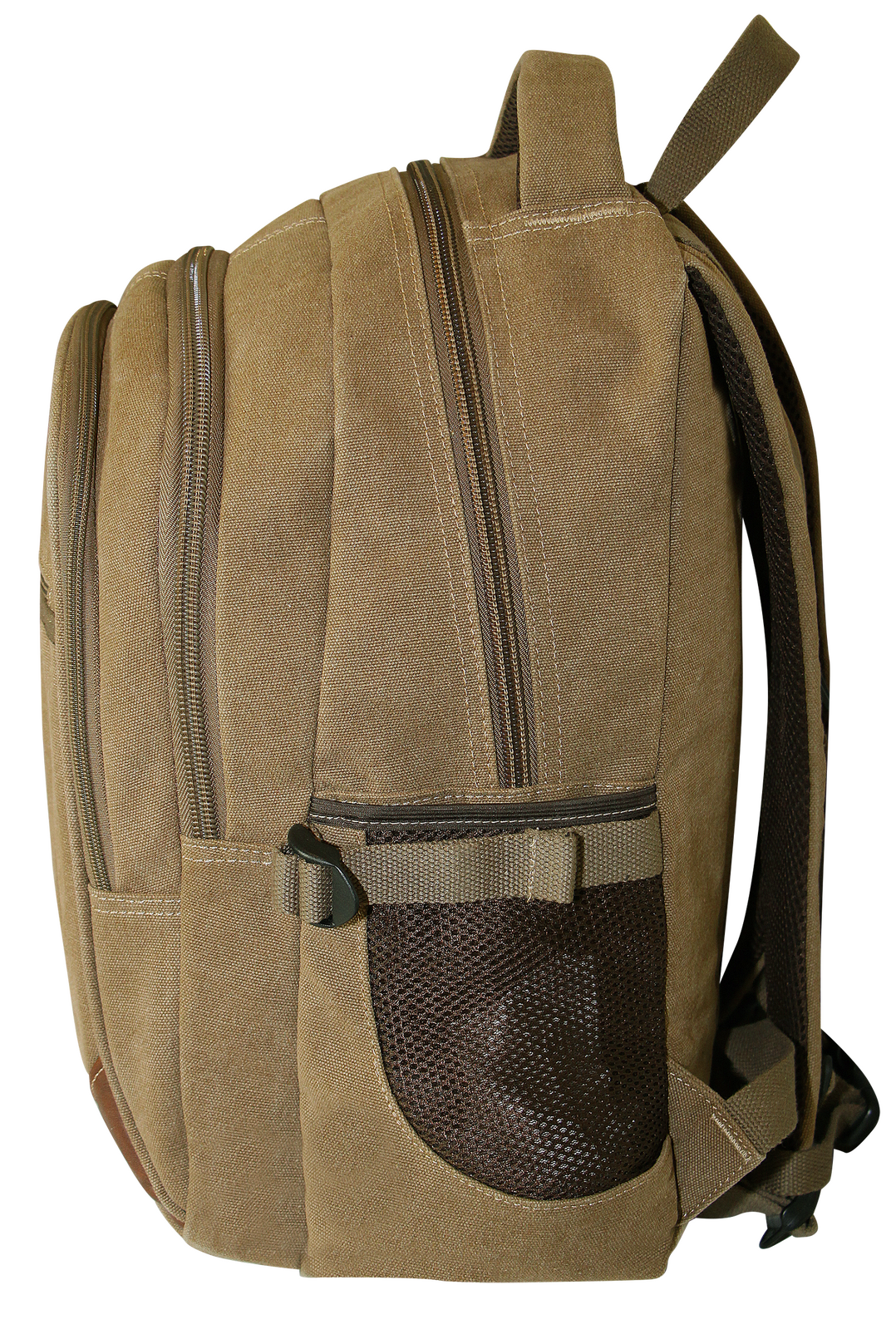 FIB Washed Canvas Backpack Bag in Khaki V563-A1206C-KHAKI
