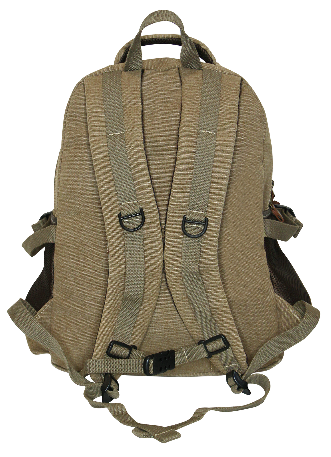 FIB Washed Canvas Backpack Bag in Khaki V563-A1206C-KHAKI