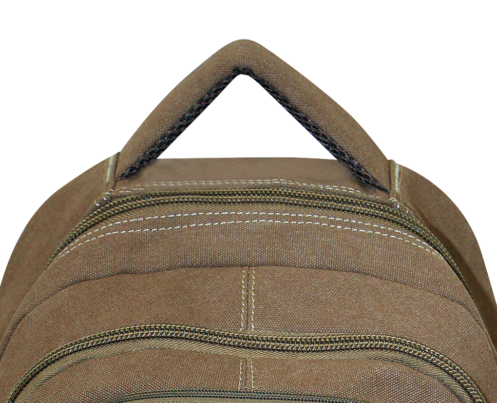 FIB Washed Canvas Backpack Bag in Khaki V563-A1206C-KHAKI