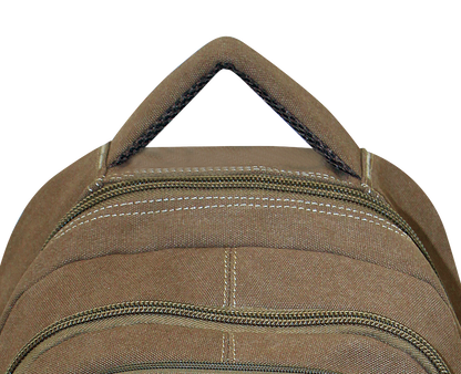 FIB Washed Canvas Backpack Bag in Khaki V563-A1206C-KHAKI