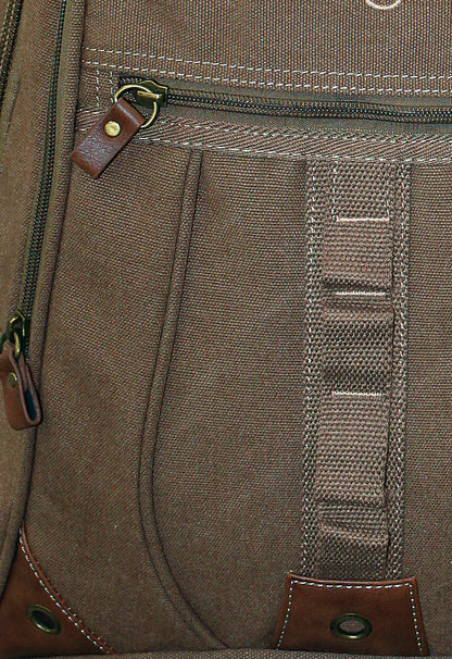 FIB Washed Canvas Backpack Bag in Khaki V563-A1206C-KHAKI