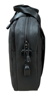 15" Futura Laptop Computer Bag Travel Work Messenger Bag w/USB Port - Black V563-A1546R-BLACK