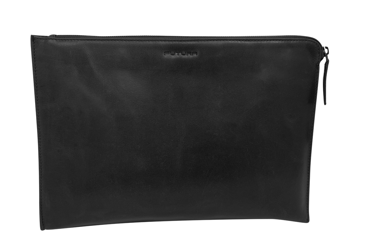 Futura Mens Document Satchel College School Office Travel Bag - Black V563-A1979LBLACK