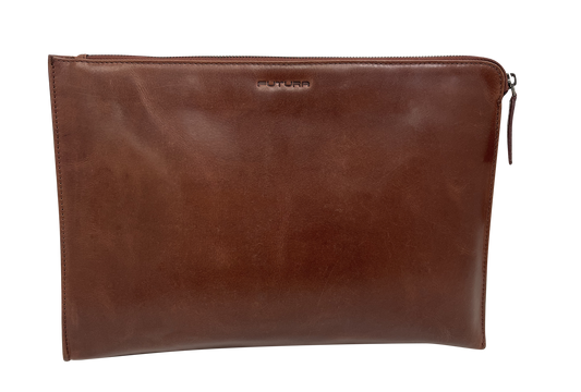 Futura Mens Document Satchel Office Travel College Bag - Brown V563-A1979LBROWN