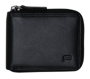 Futura Mens Zip Around Leather Wallet RFID Gift - Black V563-A2012L-BLACK