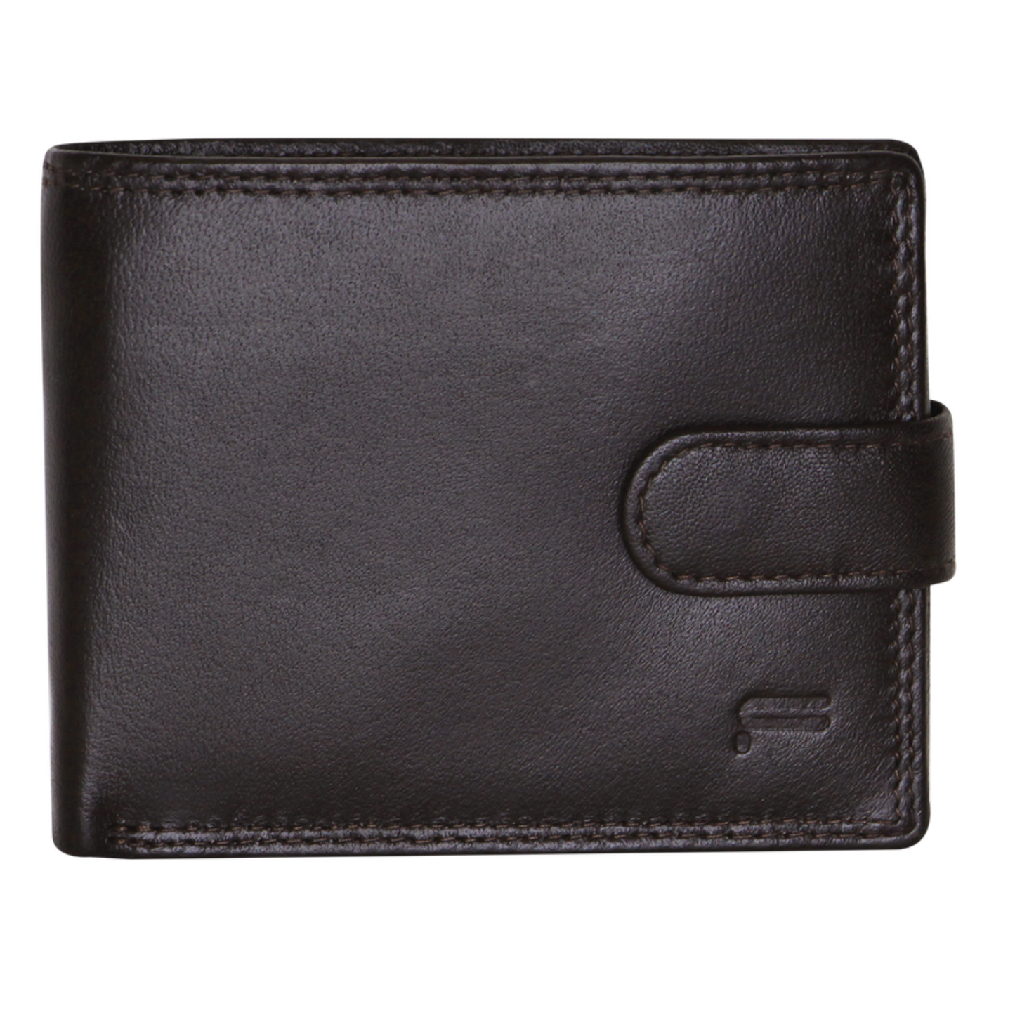 Futura Mens RFID Leather Coin Fold Over Wallet - Brown V563-A2015L-BROWN